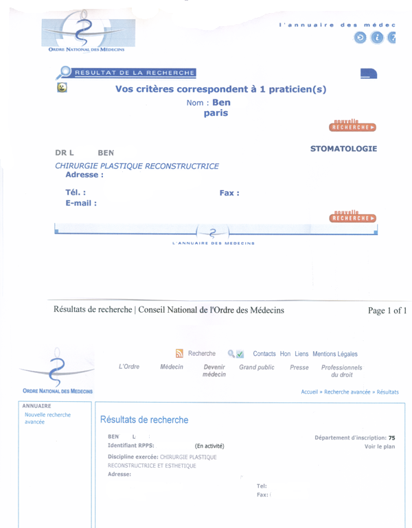 manipulation des qualifications de chirurgie esthétique